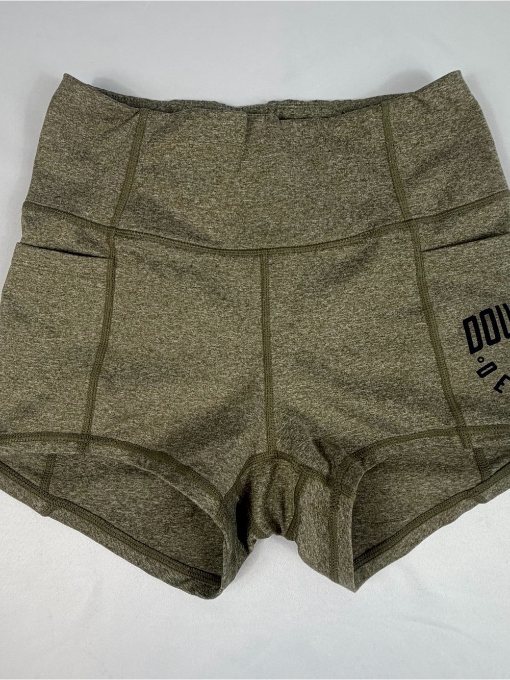 Doughnuts & Deadlifts High Rise Women’s Compression Lifting Shorts Olive S